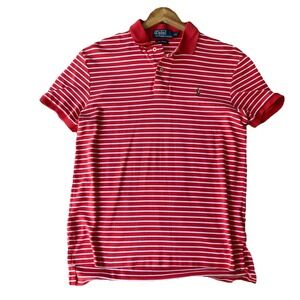 Polo Ralph Lauren Flesh Pony Shirt Mens M‎ Red Pima Interlock Short Sleeve Golf